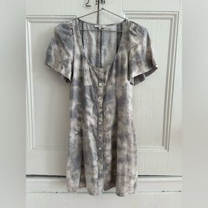 Madewell Linen Tie-Dye Button Down Dress